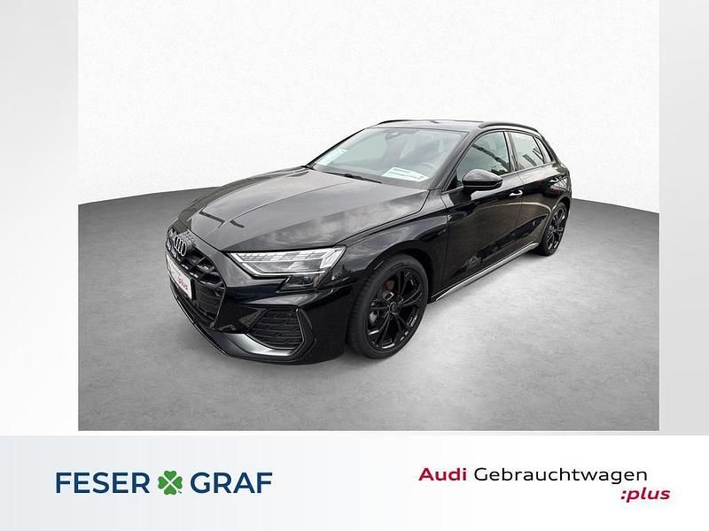 Mythosschwarz metallic Gebraucht 2024 Audi A3 Sportback Ambiente Limousine | 34.890 € (Fairer Preis) - Bild 1/4