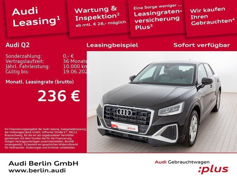 Mythosschwarz metallic Gebraucht 2024 Audi Q2 S-Line SUV | 31.400 € (Etwas zu teuer) - Bild 1/3