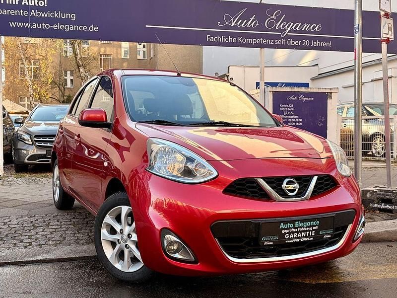Rot Gebraucht 2015 Nissan Micra Acenta Limousine | 5.990 € (Fairer Preis) - Bild 1/4