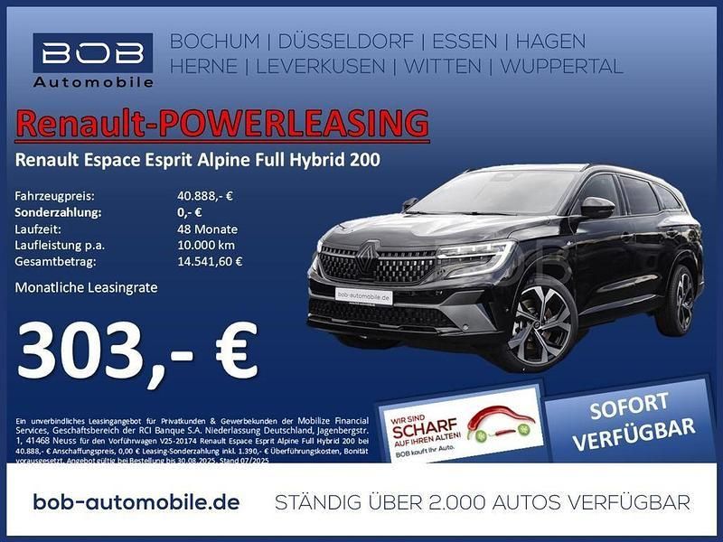 Black pearlschwarz Gebraucht 2024 Renault Espace Esprit Alpine Van / Kleinbus | 40.888 € - Bild 1/3