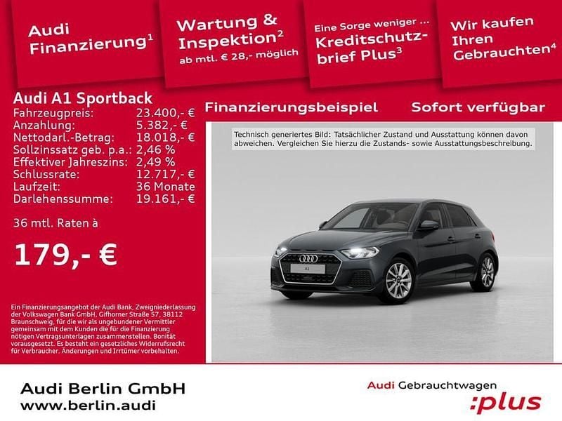 Manhattangrau metallic Gebraucht 2024 Audi A1 Sportback Advanced Plus Kleinwagen | 23.400 € (Fairer Preis) - Bild 1/3