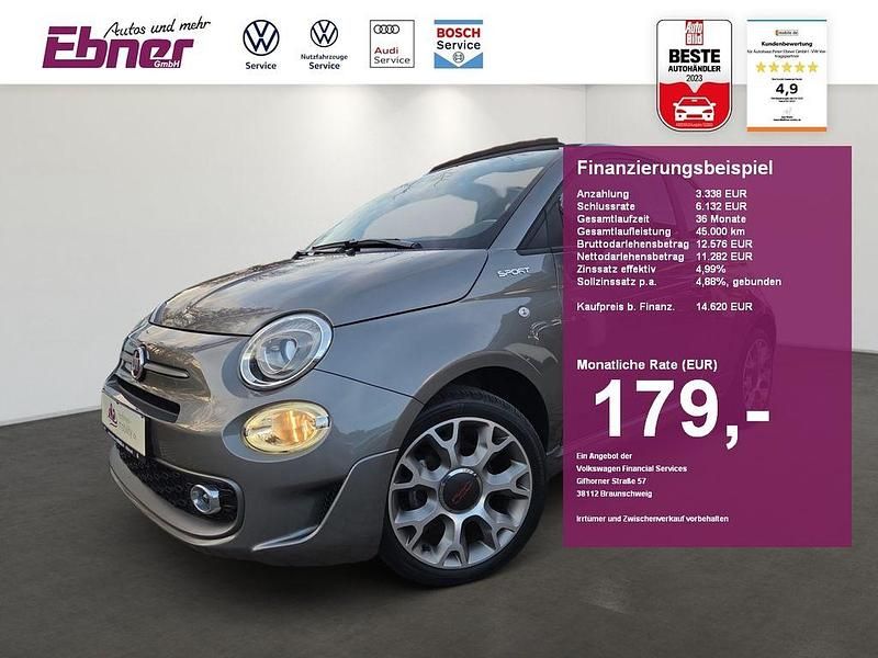 Grau Gebraucht 2022 Fiat 500C Sport Cabrio | 14.620 € (Fairer Preis) - Bild 1/4