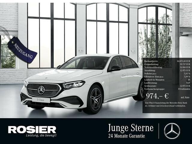 Weiss / polarweiß Gebraucht 2024 Mercedes E220 Advanced Limousine | 64.875 € - Bild 1/2