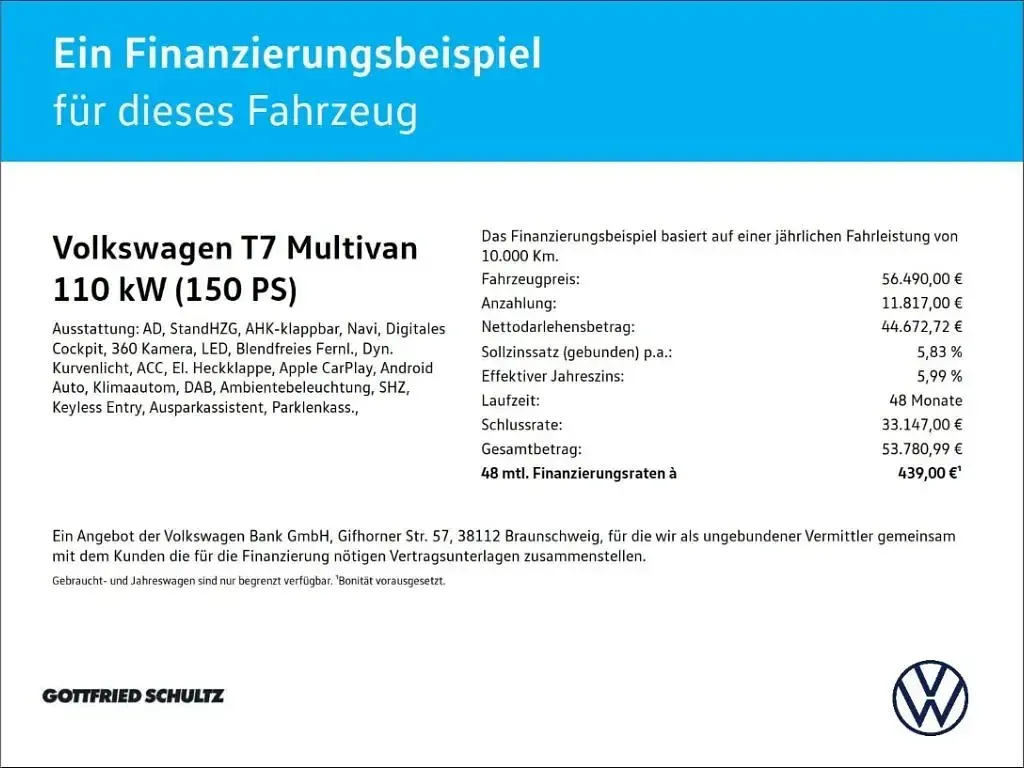 Gebraucht VW Multivan Life 150 PS (110 kW) 2025 Grau Van / Kleinbus
