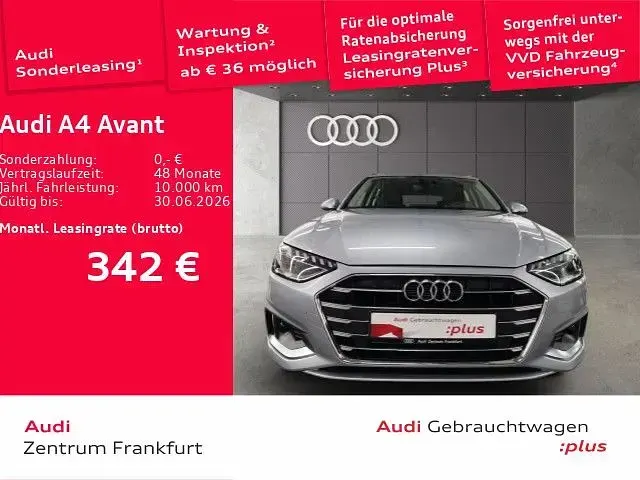 Gebraucht Audi A4 Advanced 163 PS (119 kW) 2025 Florettsilber metallic/florett Kombi