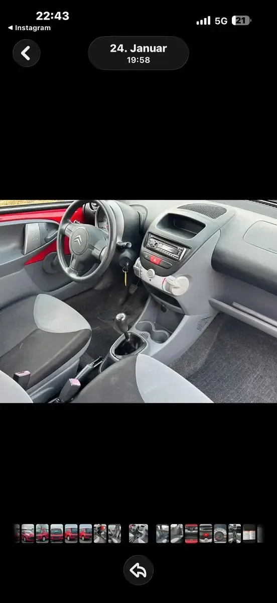 Gebraucht Citroën C1 68 PS (50 kW) 2008 Rot Kleinwagen