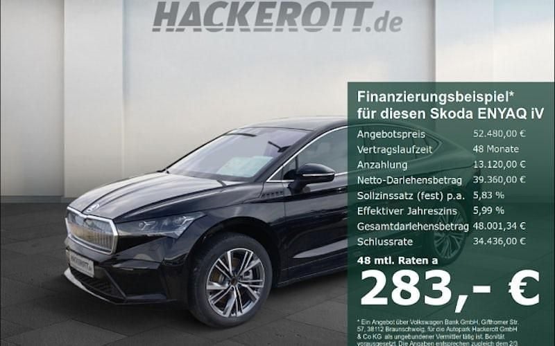 Schwarz Gebraucht 2025 Skoda Enyaq iV SUV | 52.480 € (Fairer Preis) - Bild 1/4
