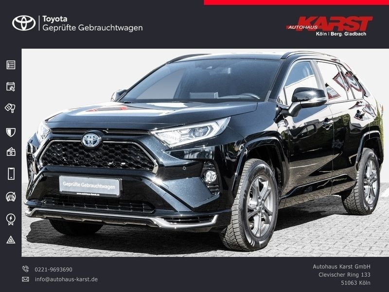 Tiefschwarz mica metallic Gebraucht 2021 Toyota RAV4 Hybrid SUV | 36.490 € (Guter Preis) - Bild 1/4