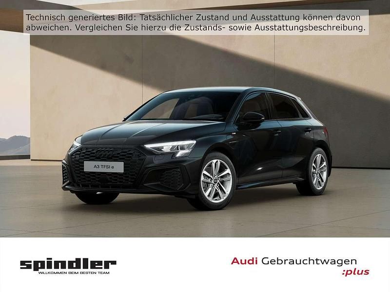 Mythosschwarz metallic Gebraucht 2022 Audi A3 e-tron S-Line Kleinwagen | 29.980 € (Etwas zu teuer) - Bild 1/4