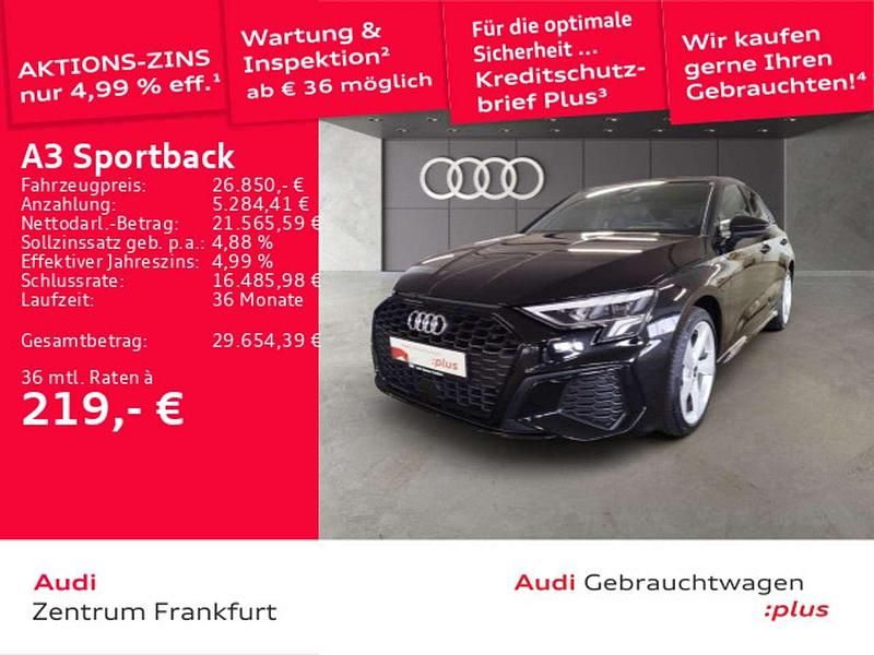 Mythosschwarz metallic Gebraucht 2022 Audi A3 e-tron S-Line Kleinwagen | 26.850 € (Fairer Preis) - Bild 1/3