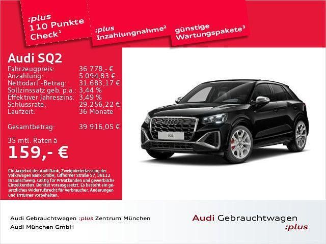 Mythosschwarz metallic Gebraucht 2024 Audi SQ2 Sport SUV | 36.778 € (Superpreis) - Bild 1/2
