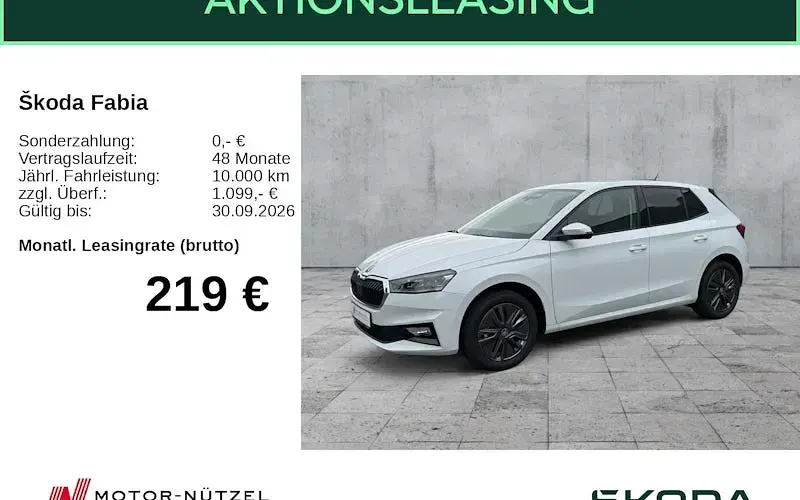 Neu Skoda Fabia 116 PS (85 kW) 2026 Weiß Kleinwagen