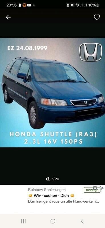 Gebraucht 1999 Honda Shuttle Van / Kleinbus | 1.999 € - Bild 1/4