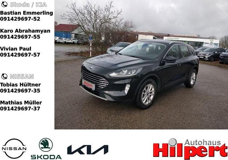 Obsidianschwarz metallic (metallic) Gebraucht 2021 Ford Kuga Titanium SUV | 20.940 € (Guter Preis) - Bild 1/4