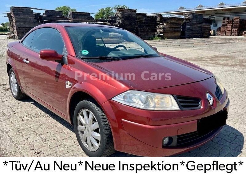 Dunkelbordeaux rot metallic Gebraucht 2008 Renault Mégane Cabriolet Avantage Cabrio | 2.490 € (Fairer Preis) - Bild 1/4
