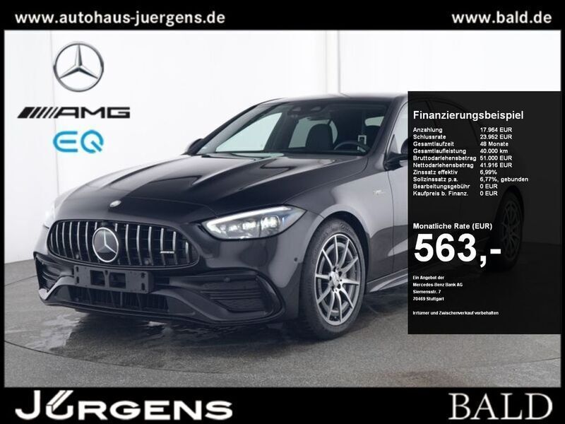 Schwarz obsidianschwarz metall Gebraucht 2024 Mercedes C43 AMG AMG Limousine | 59.880 € (Fairer Preis) - Bild 1/4