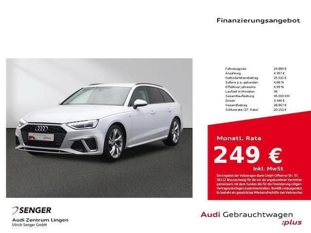 Gletscherweiß metallic Gebraucht 2022 Audi A4 S-Line Kombi | 29.880 € (Guter Preis) - Bild 1/4