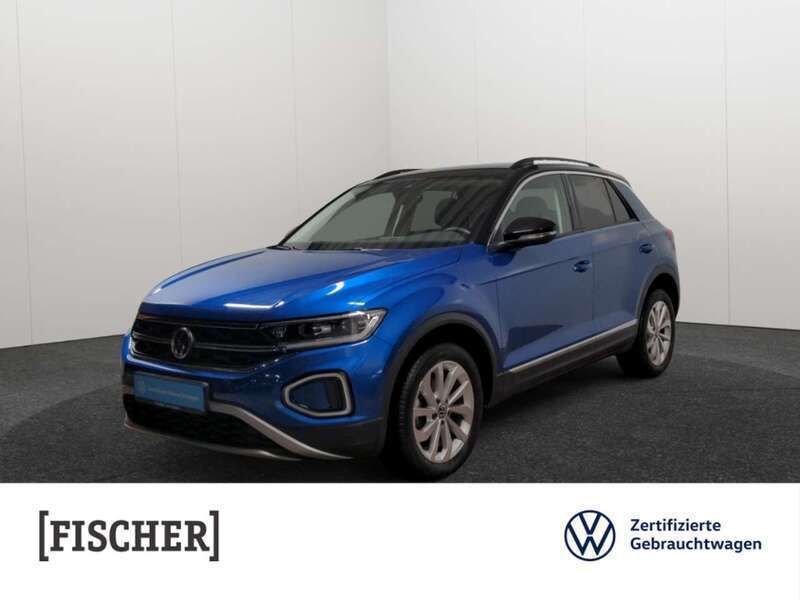 Blau Gebraucht 2022 VW T-Roc Style SUV | 23.440 € (Guter Preis) - Bild 1/4