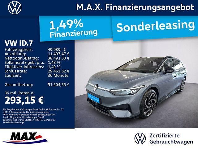 Blau Gebraucht 2024 VW ID.7 Pro Limousine | 49.989 € (Teuer) - Bild 1/3