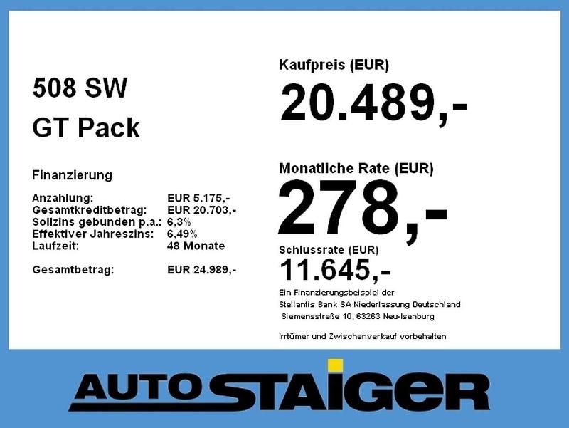 Gebraucht Peugeot 508 SW GT 224 PS (164 kW) 2022 Rot/typ verkleidung aussen met Kombi