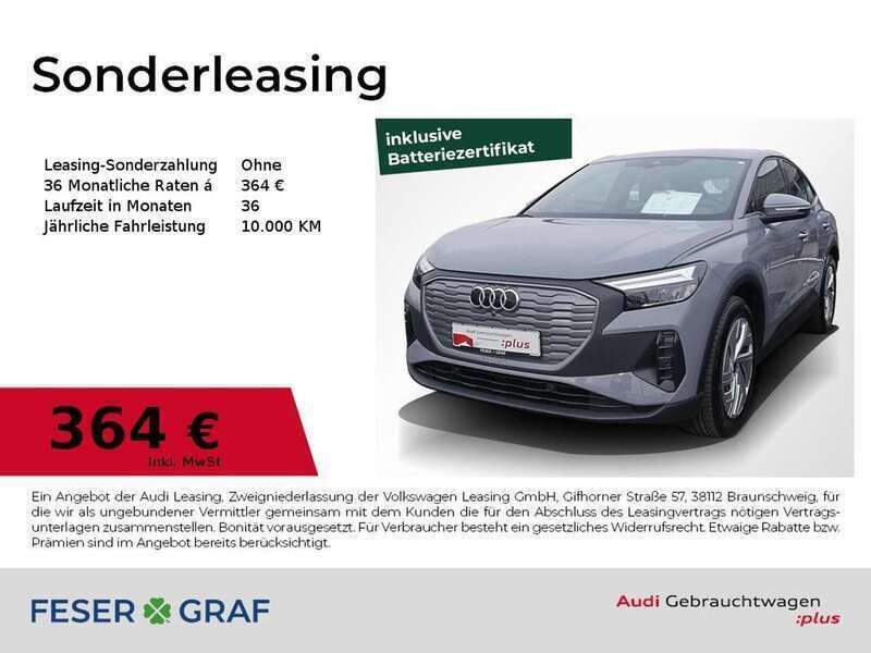 Kieselgrau Gebraucht 2023 Audi Q4 Sportback e-tron Comfort SUV | 33.450 € (Fairer Preis) - Bild 1/2