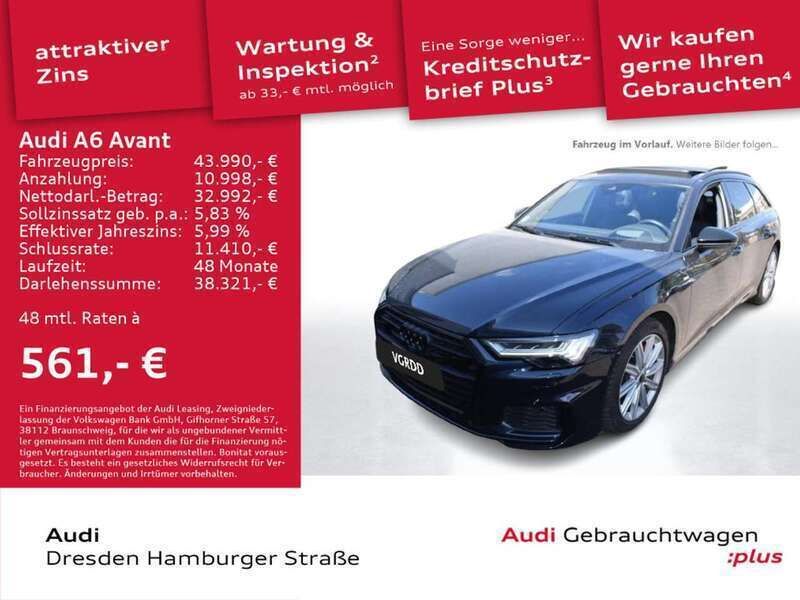 Firmamentblau metallic Gebraucht 2021 Audi A6 Ambiente Kombi | 43.990 € (Etwas zu teuer) - Bild 1/3