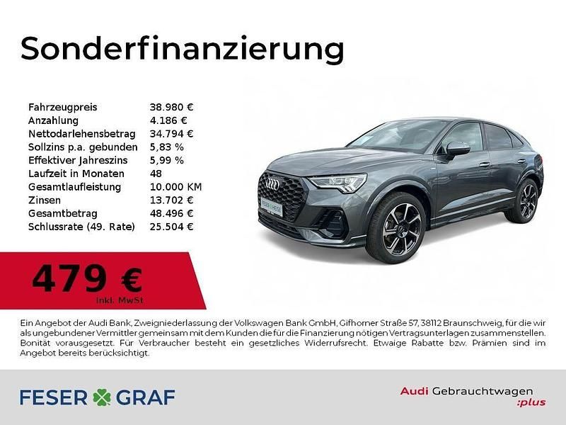 Daytonagrau perleffekt Gebraucht 2024 Audi Q3 Sportback Ambiente SUV | 38.980 € (Fairer Preis) - Bild 1/4