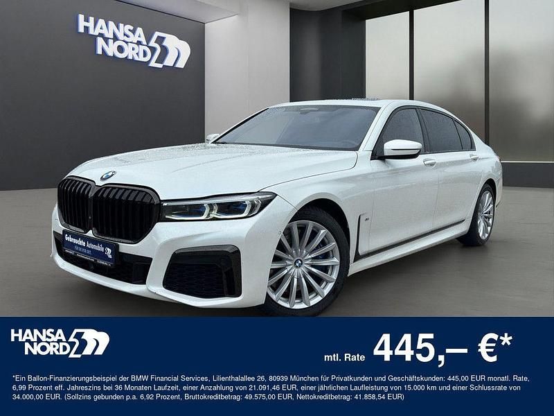 Weiss (metallic) Gebraucht 2022 BMW 750L M Sport Limousine | 62.950 € (Teuer) - Bild 1/4
