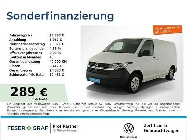 Candyweiß Gebraucht 2024 VW T6.1 Van | 28.744 € - Bild 1/1