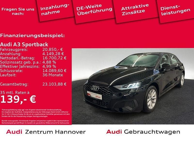 Gebraucht Audi A3 Basis 110 PS (80 kW) 2023 A2 brillantschwarz Limousine
