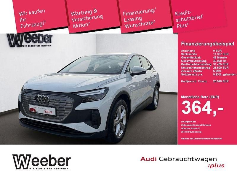 Weiß Gebraucht 2022 Audi Q4 Sportback e-tron Sport SUV | 26.590 € (Guter Preis) - Bild 1/4