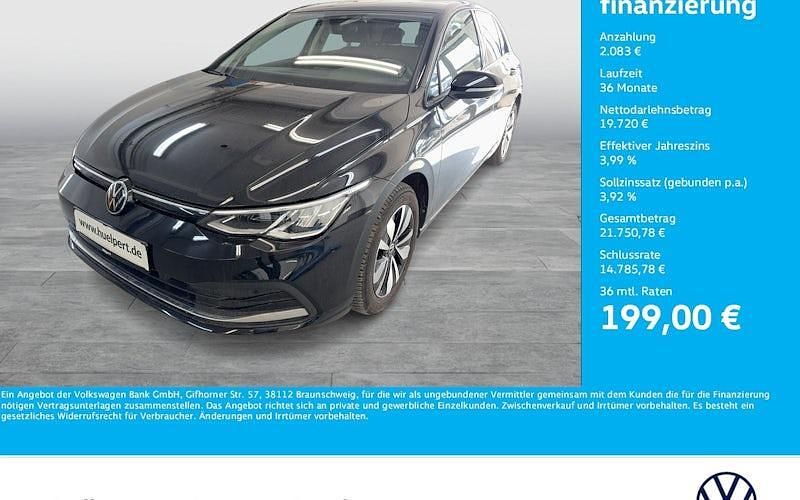 Gebraucht VW Golf VIII Move 131 PS (96 kW) 2024 Schwarz Limousine