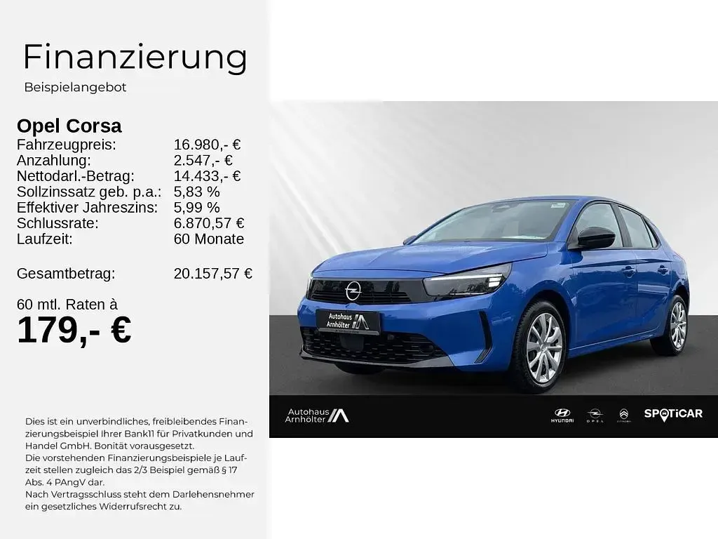 Occasion Opel Corsa Edition 101 ch (74 kW) 2025 Bleue Citadine