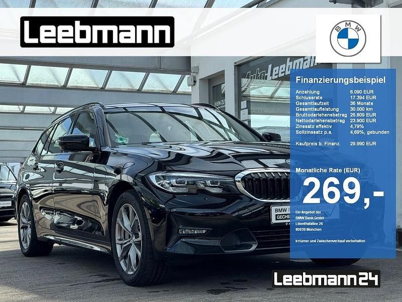 Schwarz uni Gebraucht 2021 BMW 330e Sport Line Kombi | 29.990 € (Fairer Preis) - Bild 1/4