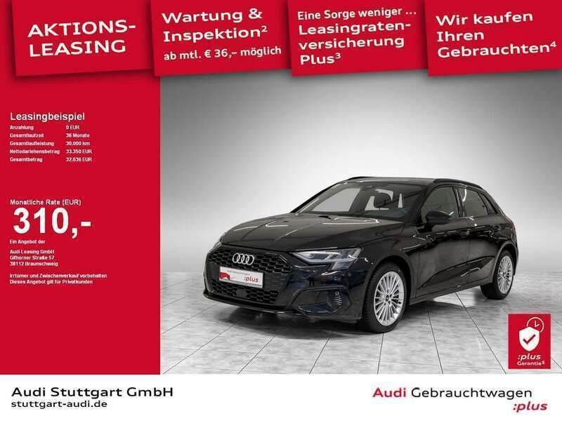 Mythosschwarz metallic Gebraucht 2024 Audi A3 Sportback Advanced Plus Kleinwagen | 33.920 € (Fairer Preis) - Bild 1/2