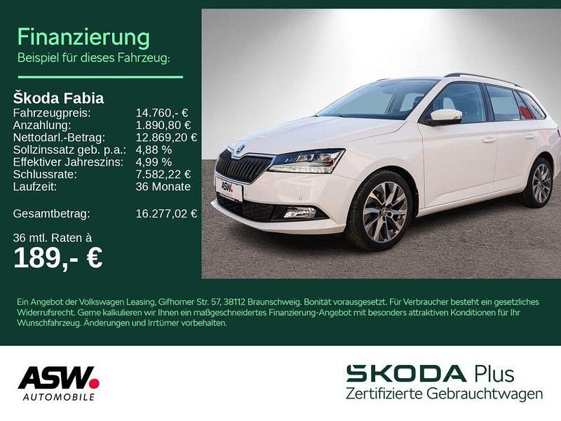 Candyweiss Gebraucht 2022 Skoda Fabia Best of Kombi | 14.760 € (Fairer Preis) - Bild 1/4