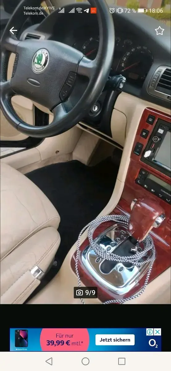 Gebraucht Skoda Superb 155 PS (114 kW) 2002 Schwarz Limousine