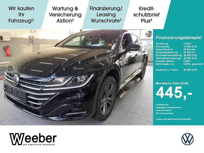 Deep black perleffekt (metallic) Gebraucht 2022 VW Arteon R-line Kombi | 30.490 € (Guter Preis) - Bild 1/4