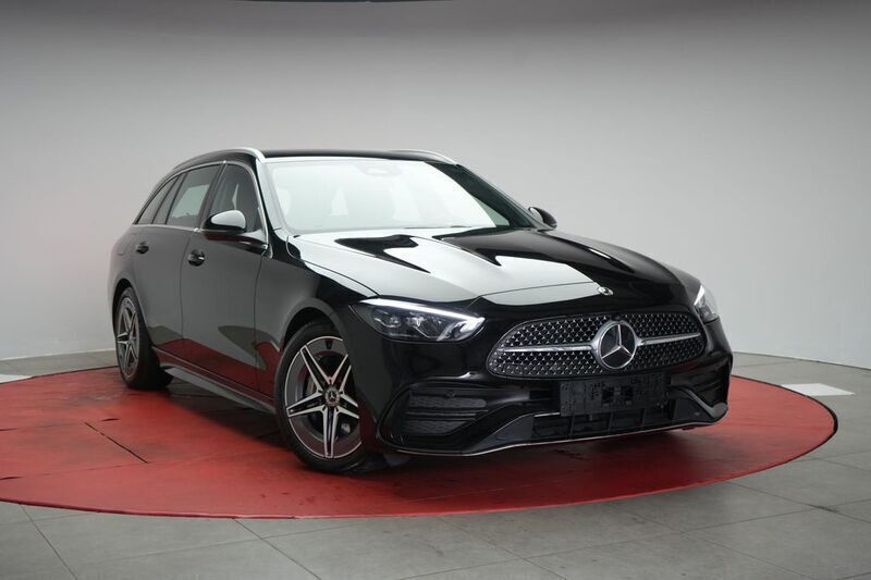 Obsidian black Gebraucht 2024 Mercedes C220 AMG line Kombi | 39.990 € (Guter Preis) - Bild 1/4
