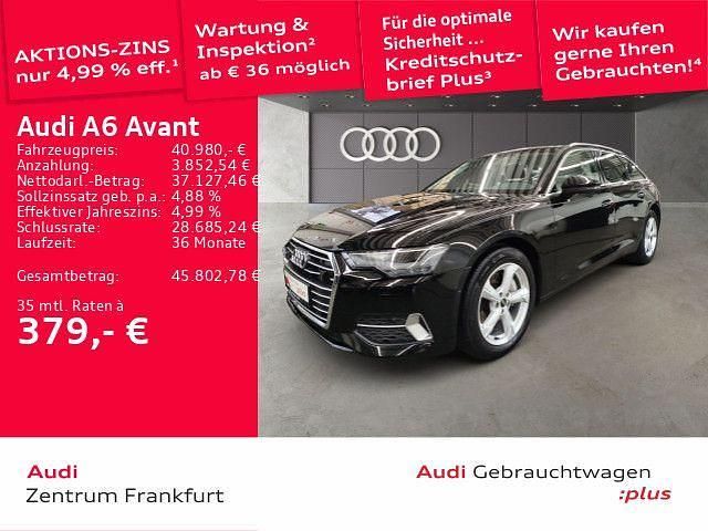 Mythosschwarz metallic Gebraucht 2023 Audi A6 Sport Kombi | 40.980 € (Fairer Preis) - Bild 1/3