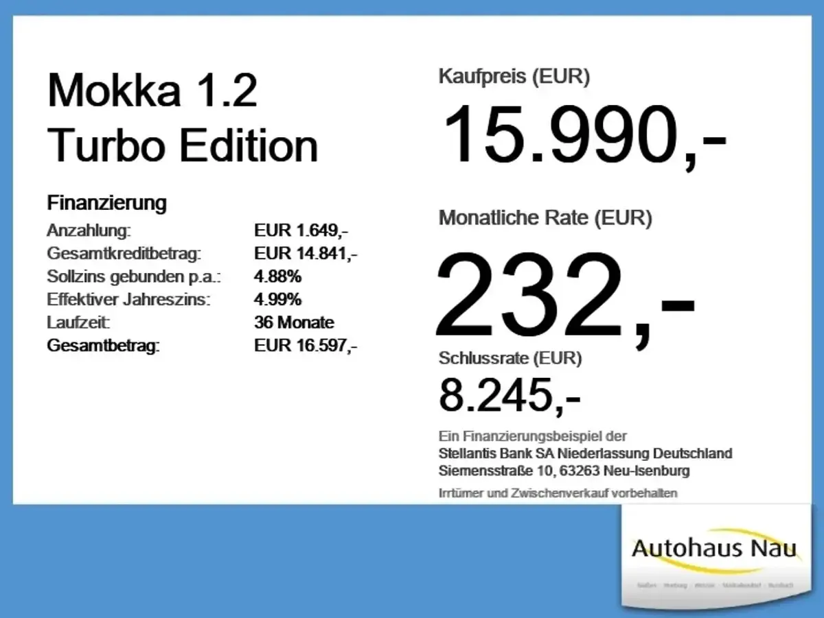 Gebraucht Opel Mokka Edition 101 PS (74 kW) 2023 Jade weiss/arktis weiss SUV