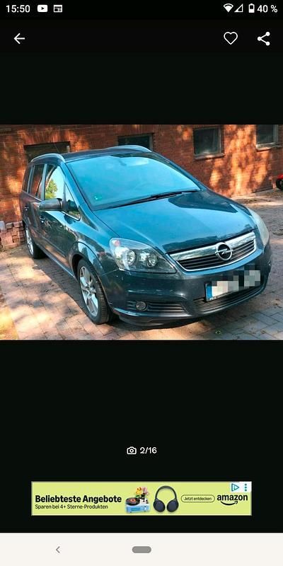 Blau Gebraucht 2006 Opel Zafira Van / Kleinbus | 1.950 € (Fairer Preis) - Bild 1/4