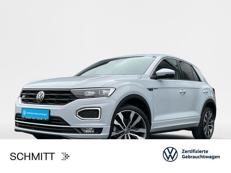 White silver metallic (metallic) Gebraucht 2021 VW T-Roc Sport SUV | 27.499 € (Fairer Preis) - Bild 1/3