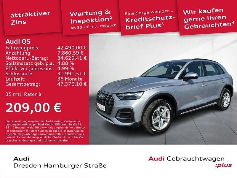 Florettsilber metallic Gebraucht 2024 Audi Q5 Ambiente SUV | 42.490 € (Superpreis) - Bild 1/3