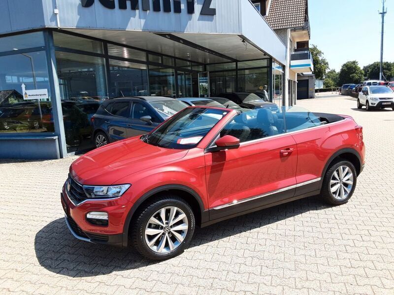 Rot Gebraucht 2021 VW T-Roc Cabriolet Style Cabrio | 20.990 € (Fairer Preis) - Bild 1/4