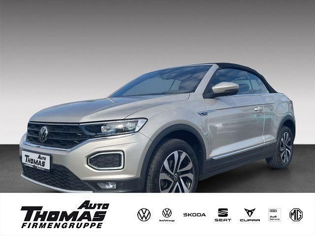 Ivory silver metallic (metallic) Gebraucht 2021 VW T-Roc Cabriolet Active Cabrio | 26.400 € (Fairer Preis) - Bild 1/3