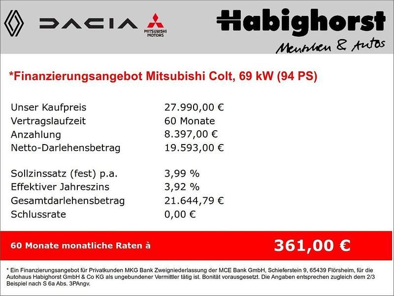 Neu Mitsubishi Colt Edition 94 PS (69 kW) 2025 Grau Limousine