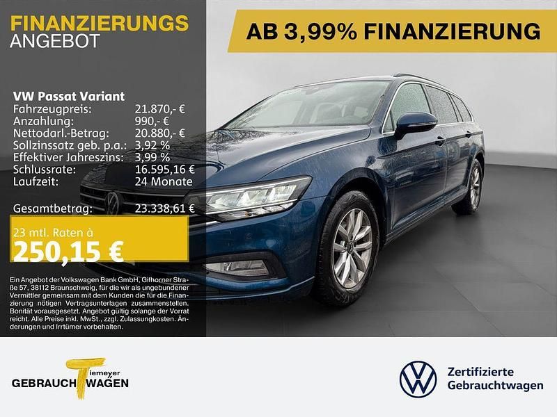 Blau Gebraucht 2023 VW Passat Business Kombi | 21.870 € (Fairer Preis) - Bild 1/4