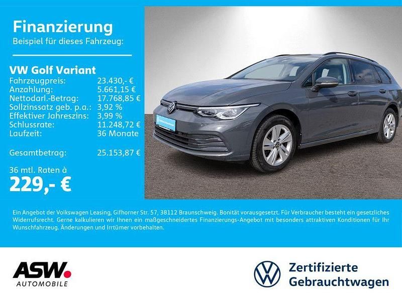 Delfingrau metallic Gebraucht 2022 VW Golf VIII Life Kombi | 21.960 € (Guter Preis) - Bild 1/4