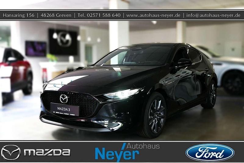 Jet black Neu 2024 Mazda 3 Exclusive Limousine | 29.990 € (Fairer Preis) - Bild 1/4